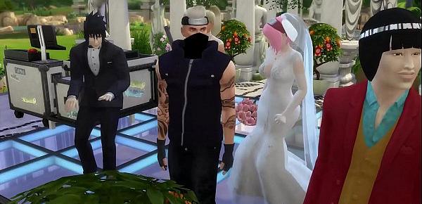  La Boda de Sakura Parte 1 Naruto Hentai Netorare Esposa Vestida de Novia Engañada Marido Cornudo Anime